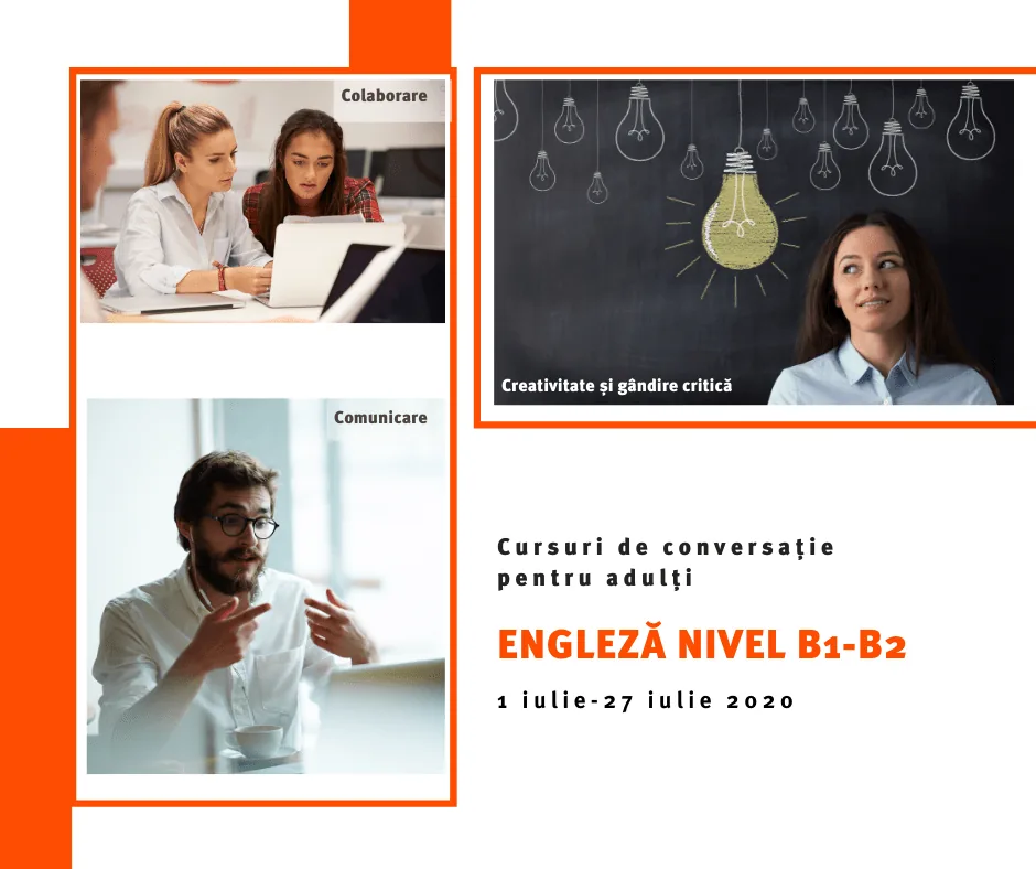 Curs de conversație în limba engleză pentru adulți-nivel B1-B2
