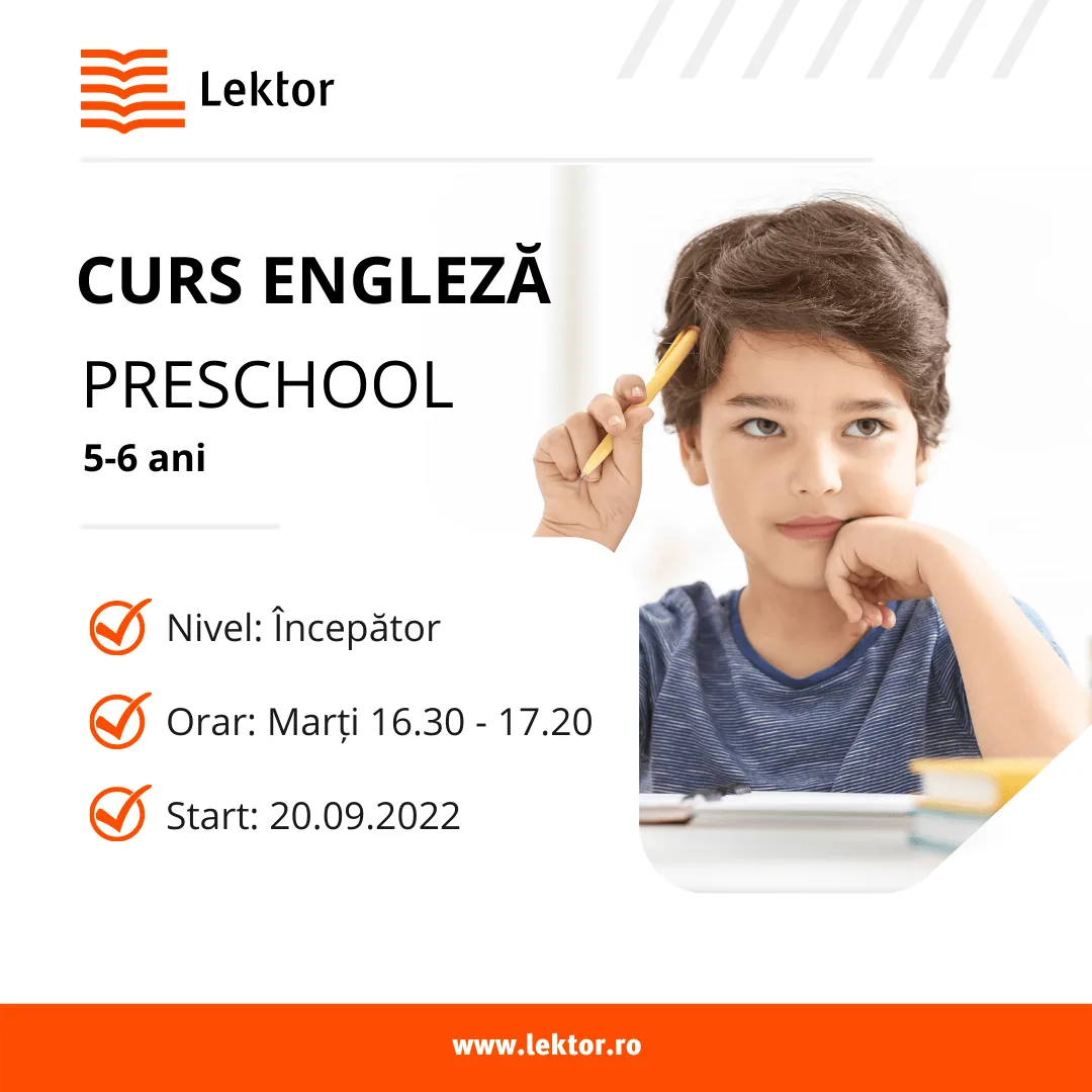 Start înscrieri curs de limba engleză Preschool