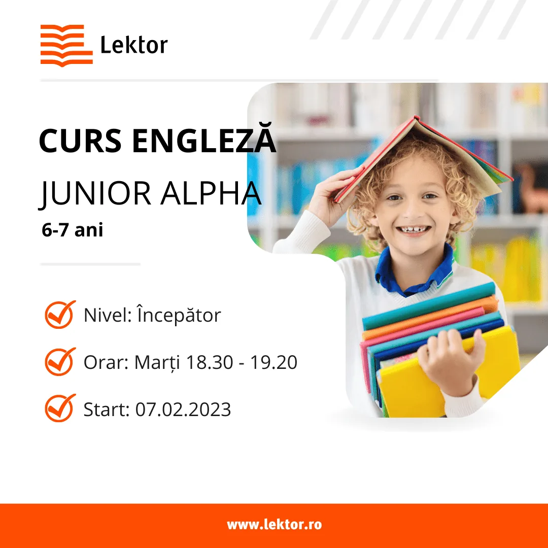 Start înscrieri curs de limba engleză Junior Alpha 2023