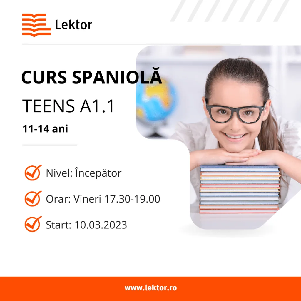 Start înscrieri curs limba spaniolă pentru adolescenți nivel A1.1
