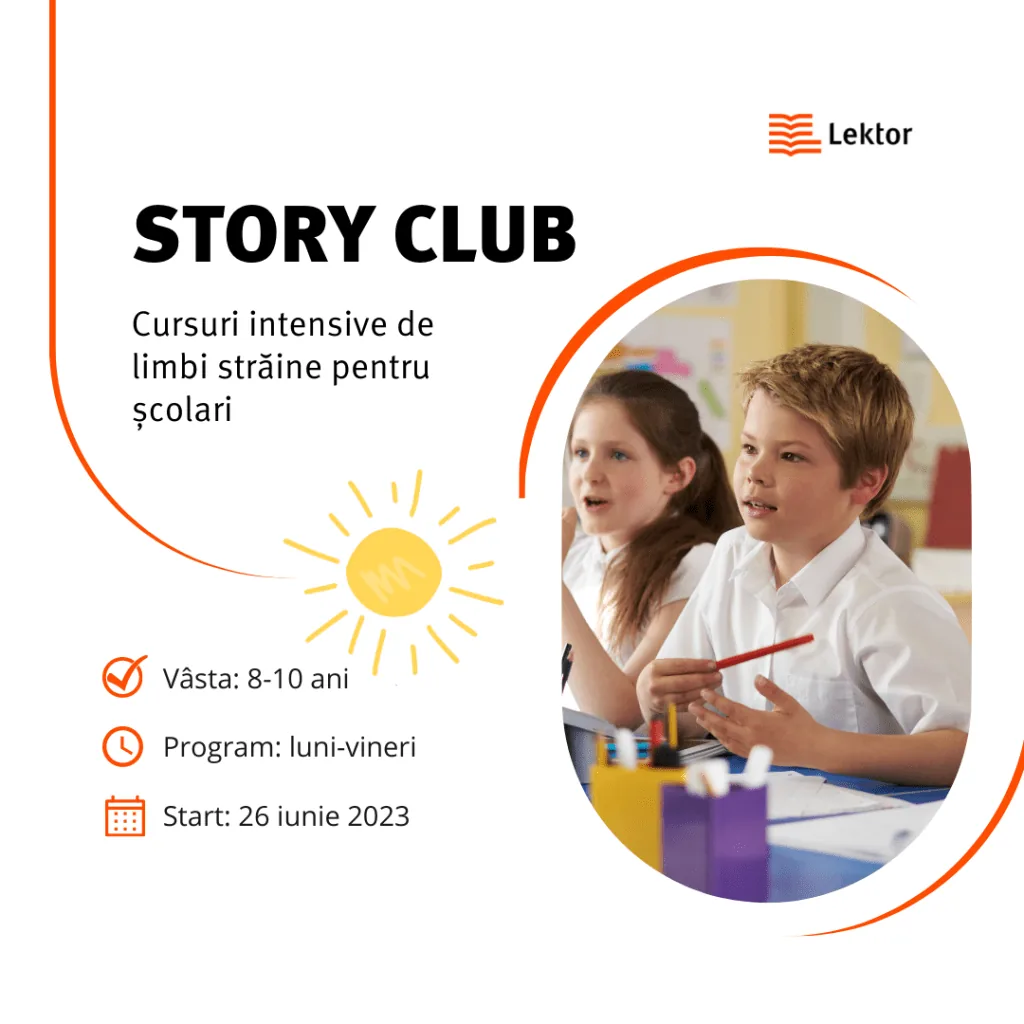 Story Club- Curs intensiv engleză, franceză și germană copii 8-10 ani