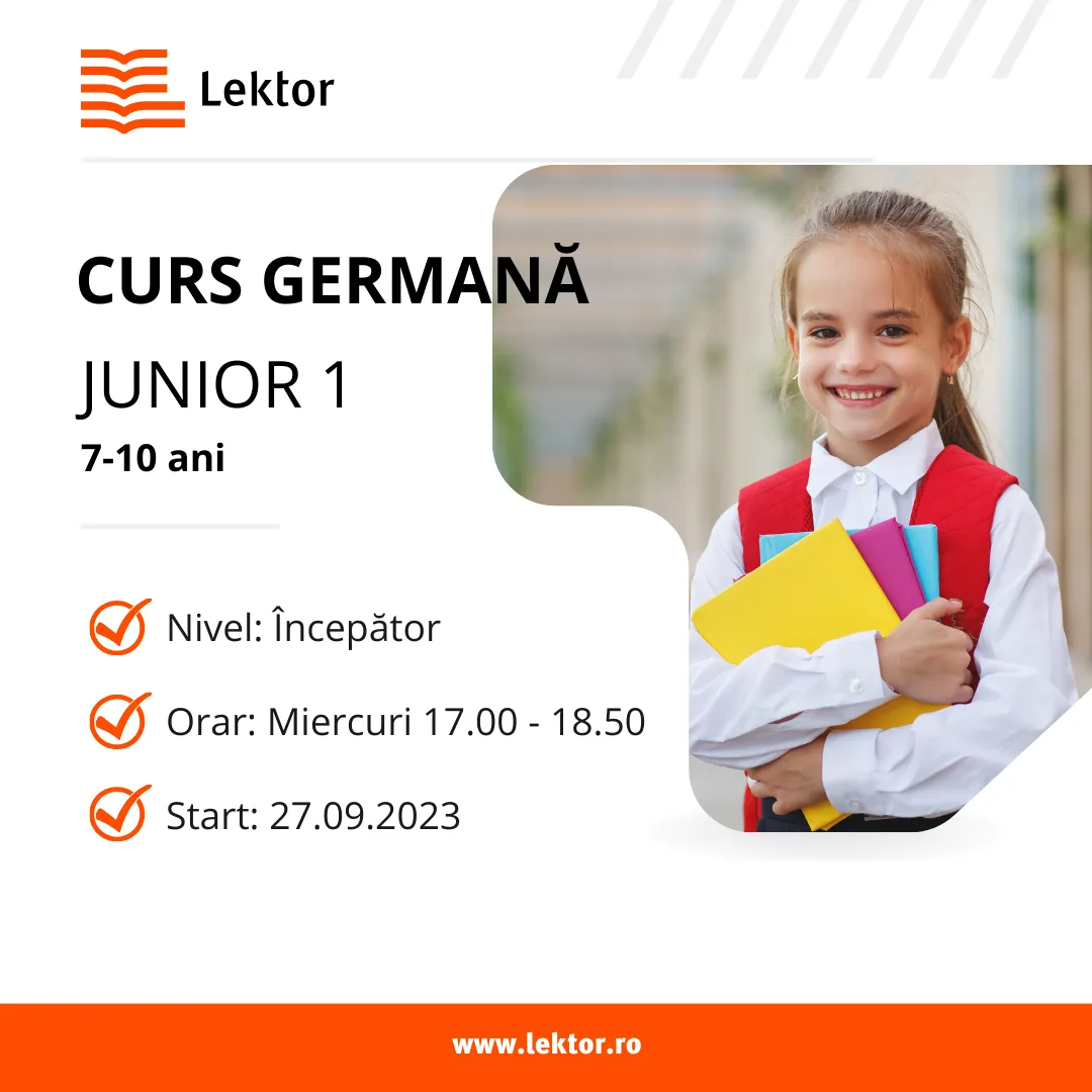Start înscrieri curs de limba germană Junior 1