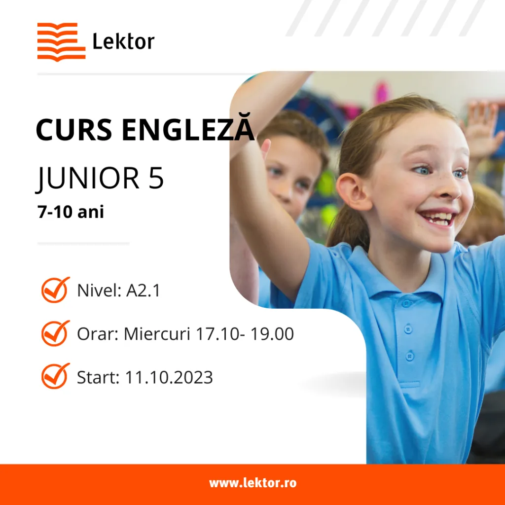 Start înscrieri curs de limba engleză Junior 5