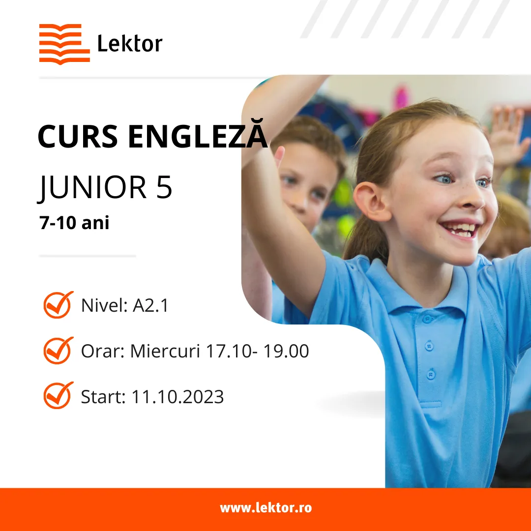 Start înscrieri curs de limba engleză Junior 5