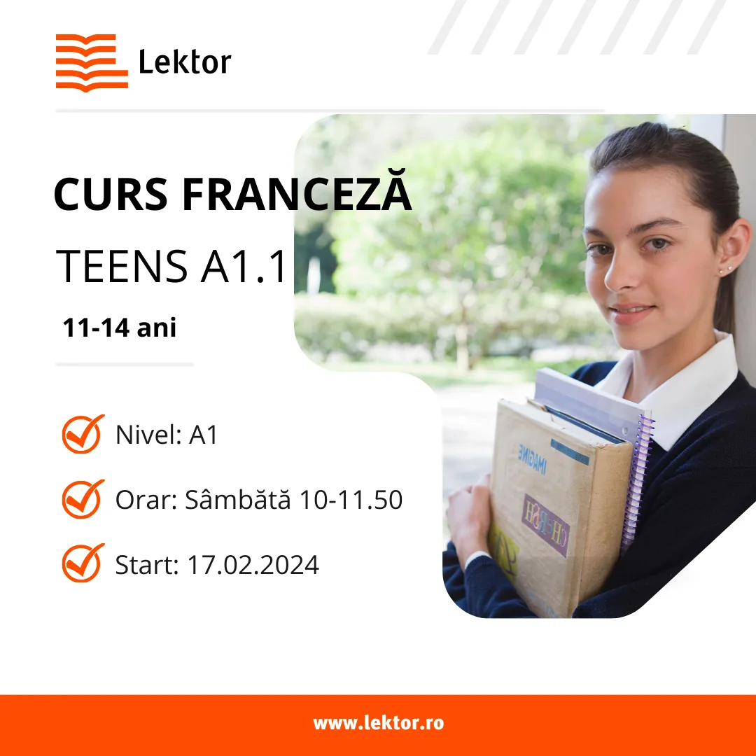 Cursuri limba franceză adolescenți nivel A1