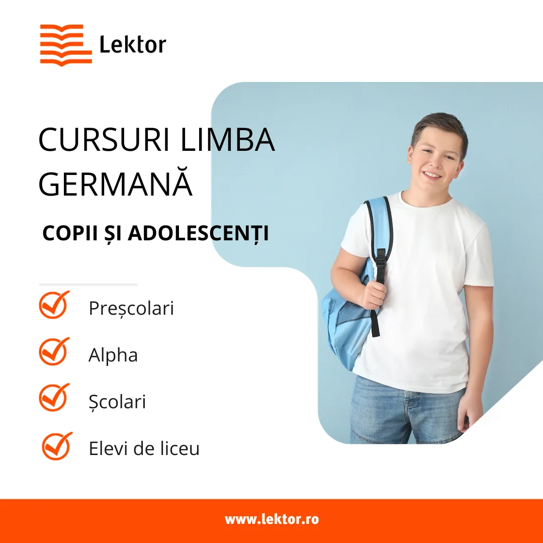 Catalog cursuri limba germană copii și adolescenți ianuarie 2024