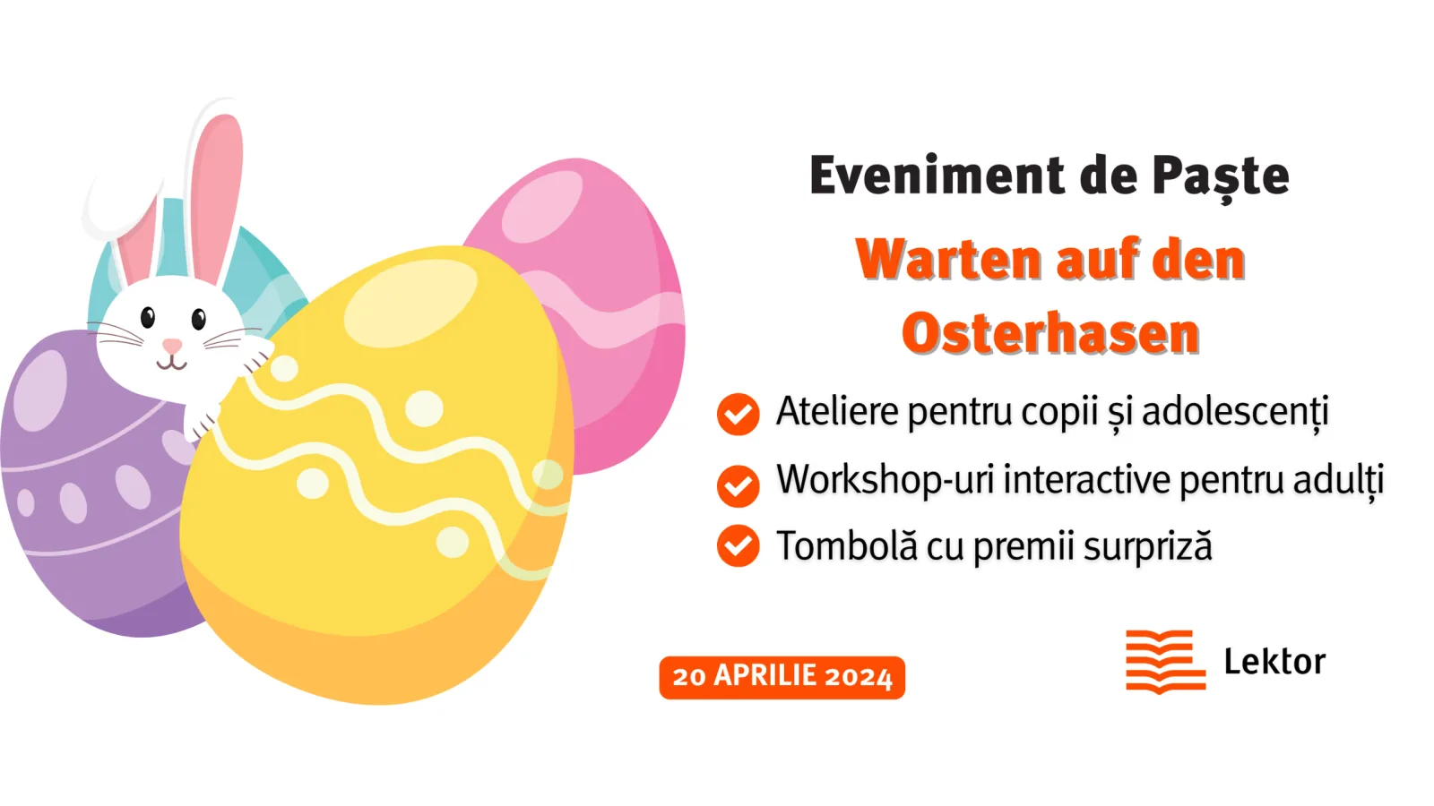 Eveniment de Paște: Warten auf den Osterhasen